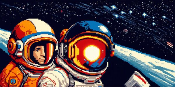 What was the first video game played in space