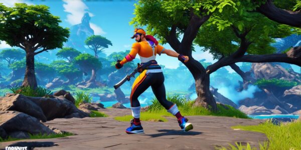 Which of the following visual elements features prominently in the video game fortnite